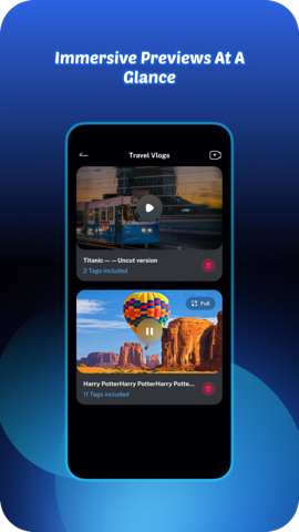 Immersive previews at a glance